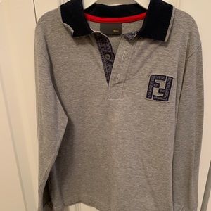 Fendi boys long sleeve polo